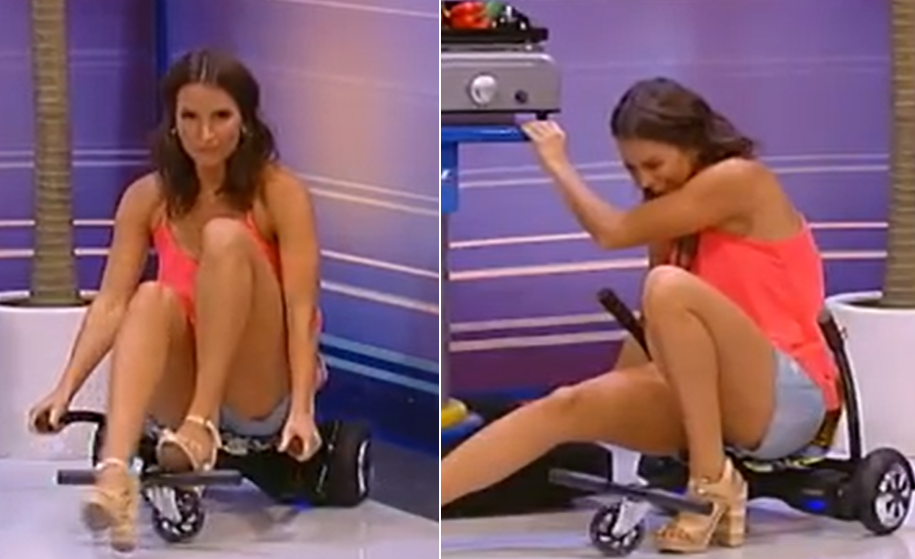 Video: Assistente de “O preço certo” cai em direto e protagoniza gargalhada geral