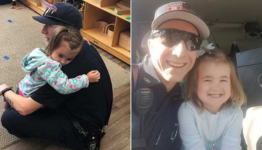 Bombeiro conforta menina autista de 3 anos, assustada com &#8220;incêndio&#8221;