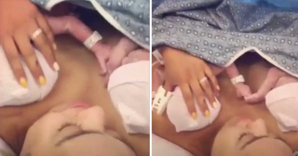 Video: Gémeas dão as mãos momentos após o nascimento, num momento emocionante