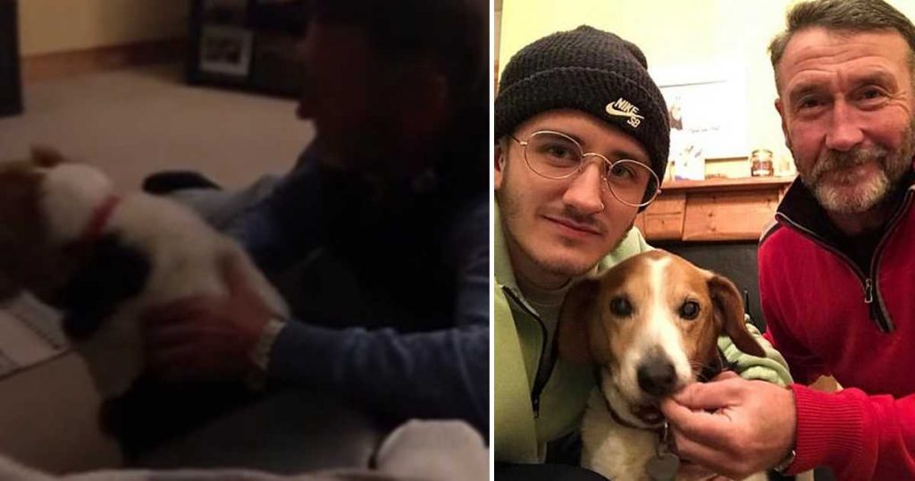 Filho encontra pai a dormir com o seu amado cão, que luta contra o cancro