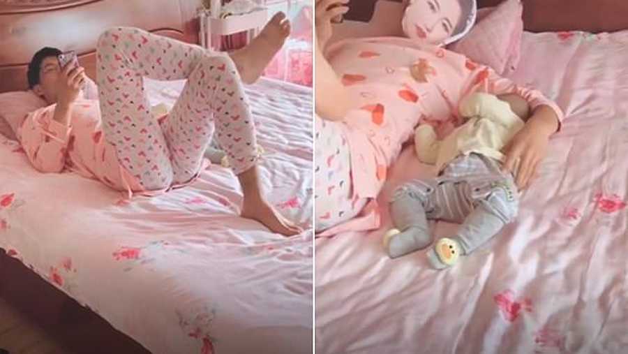 Video: Pai &#8220;criativo&#8221; usa pijama e máscara da mãe para &#8220;enganar&#8221; filha bebé