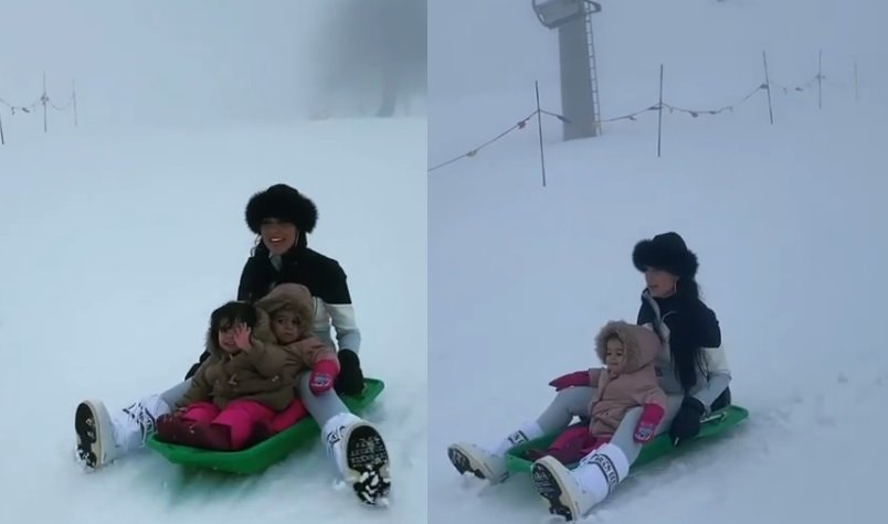 Video: Que fofura! Georgina Rodriguez diverte-se na neve com os filhos
