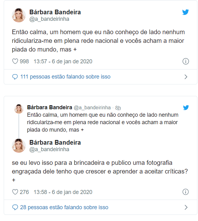 Bárbara Bandeira diz-se ridicularizada por Jorge Corrula. Cantora já &#8220;respondeu&#8221;
