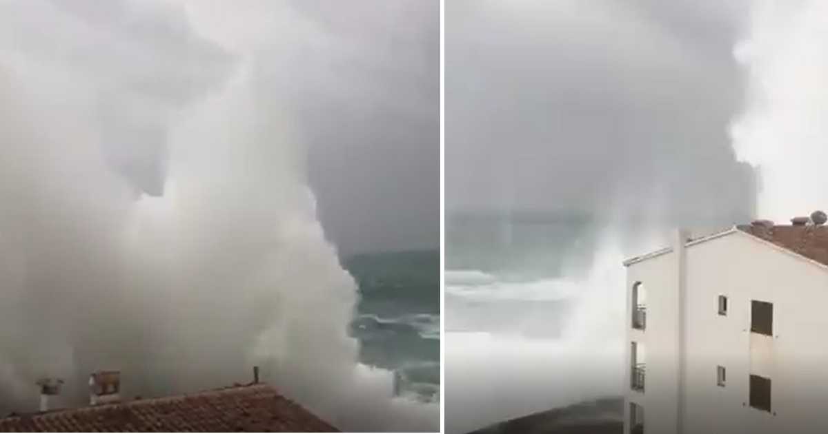 Video: &#8220;Maior onda de sempre em Maiorca&#8221; atinge prédios durante tempestade Glória