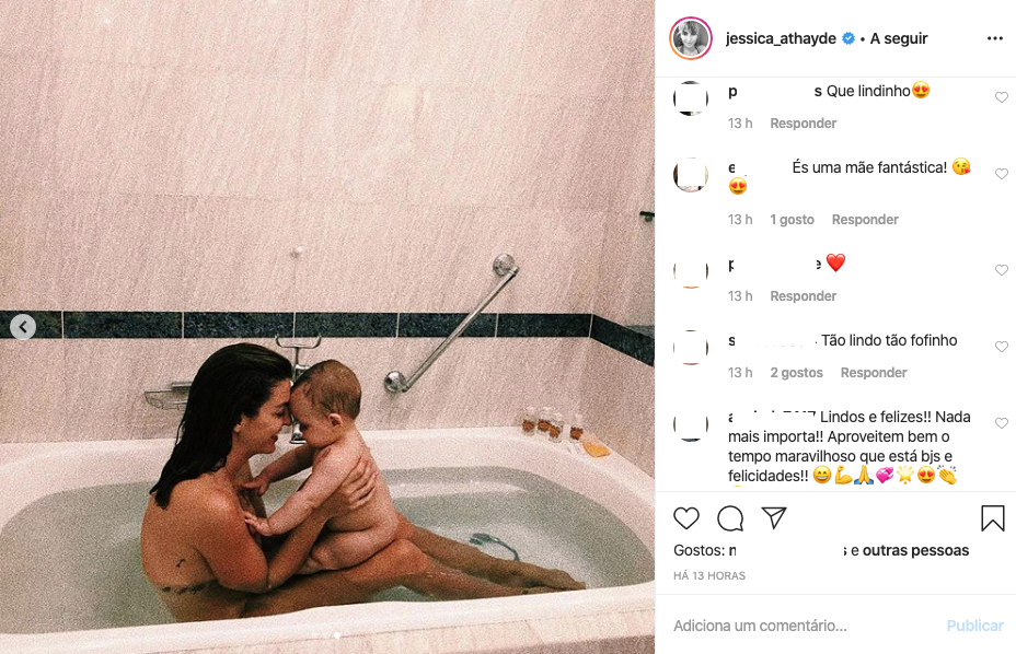 &#8220;Não se aguenta&#8221;: Jessica Athayde partilha momentos na banheira com Oliver