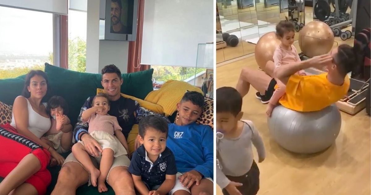Video: Cristiano Ronaldo treina na companhia dos filhos: &#8220;Sem desculpas&#8221;