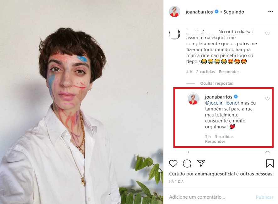 Joana Barrios revela como ficou após ser maquilhada pelos filhos: &#8220;Melhor makeup de sempre&#8221;