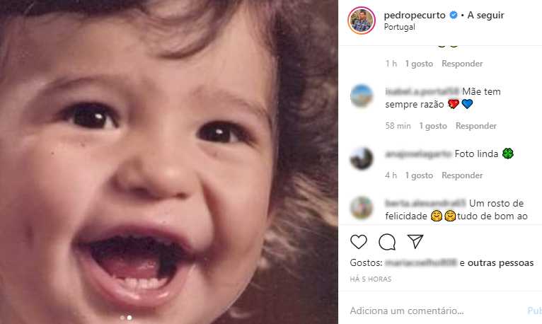 Pedro Pé-Curto revela fotografia em bebé: &#8220;A covinha está lá&#8230;&#8221;