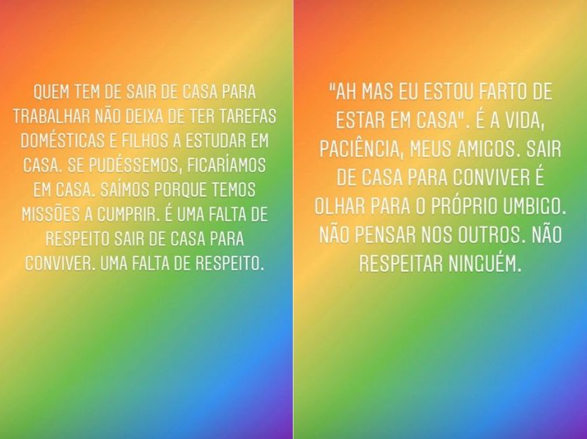 Indignada, Tânia Ribas de Oliveira afirma: &#8220;É uma falta de respeito sair de casa para conviver&#8230;&#8221;