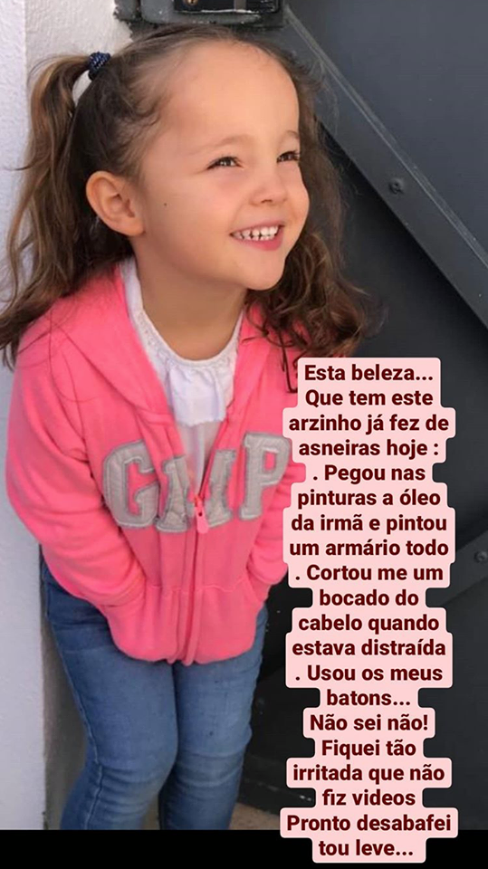 Em casa, Bárbara Norton de Matos desabafa sobre a filha: &#8220;Pintou o armário, cortou-me o cabelo&#8230;&#8221;