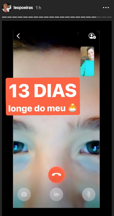 Leonor Poeiras &#8216;mata&#8217; saudades do filho por videochamada: &#8220;Treze dias longe&#8230;&#8221;