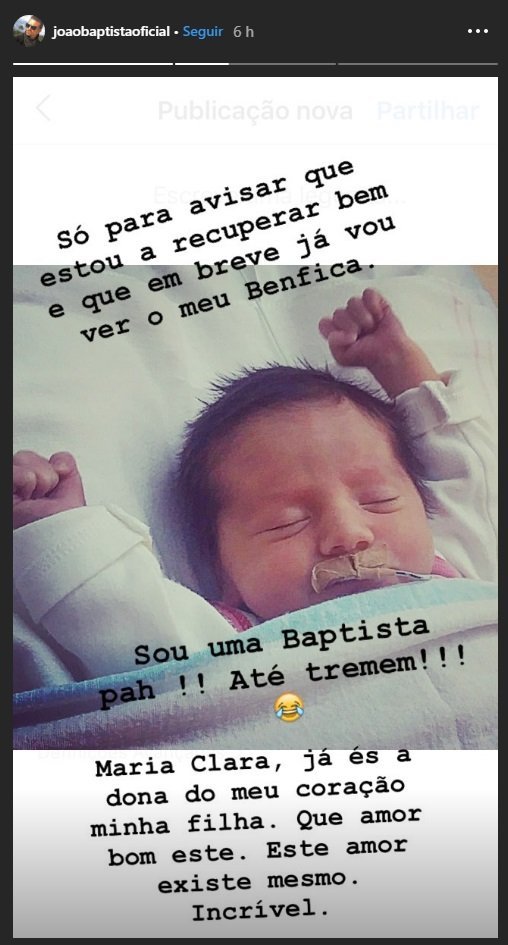 João Batista partilha foto da filha e da mãe em bebé e desafia: &#8220;Descubram as diferenças&#8230;&#8221;