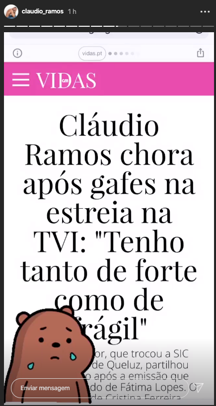 Cláudio Ramos esclarece notícia falsa: &#8220;Eu não chorei por &#8220;gaffe&#8221; nenhuma&#8230;&#8221;
