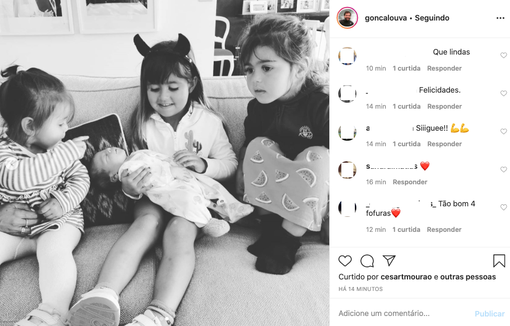 Carolina Patrocínio revela nova foto do filho recém-nascido: &#8220;Almofada à prova de cães e irmãs&#8221;