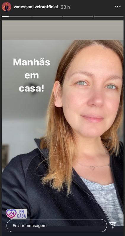 Vanessa Oliveira revela foto onde surge sem maquilhagem: &#8220;Manhãs em casa&#8230;&#8221;