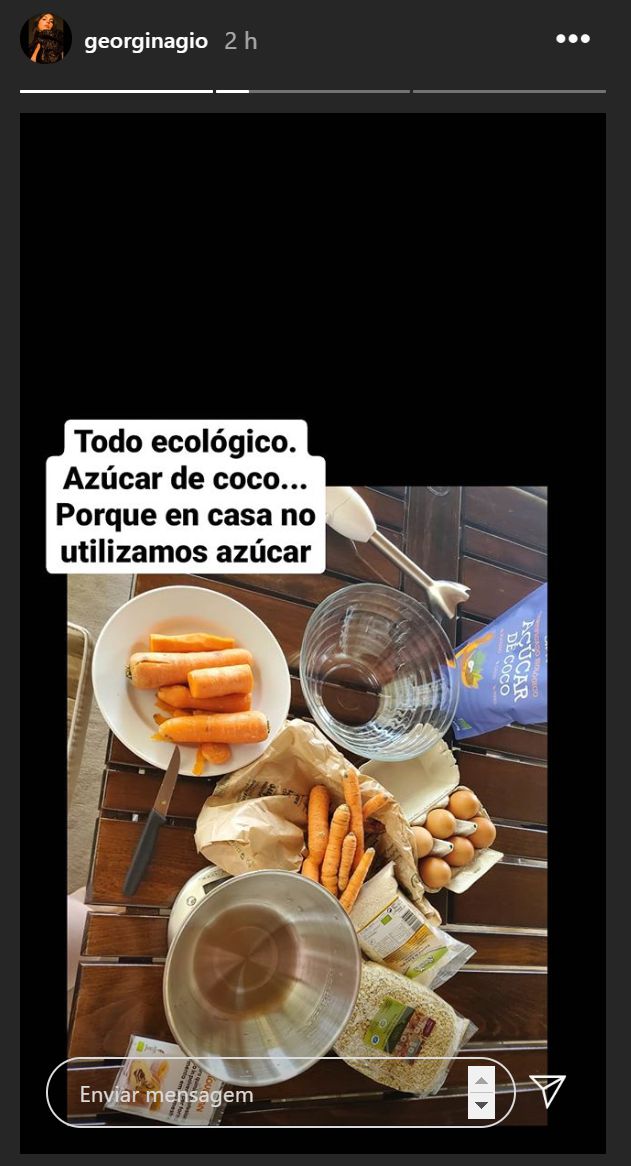 Georgina Rodriguez faz bolo de cenoura e partilha receita: &#8220;Não usamos açúcar em casa&#8230;&#8221;