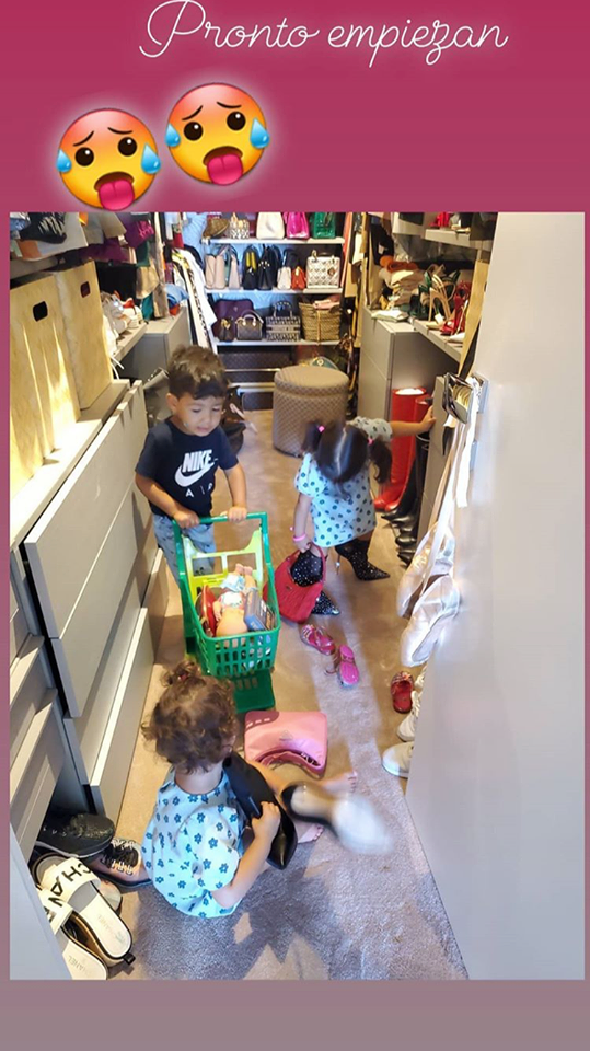 Georgina Rodríguez mostra os filhos a causar o &#8220;caos&#8221; no seu closet: &#8220;Está a começar&#8230;&#8221;