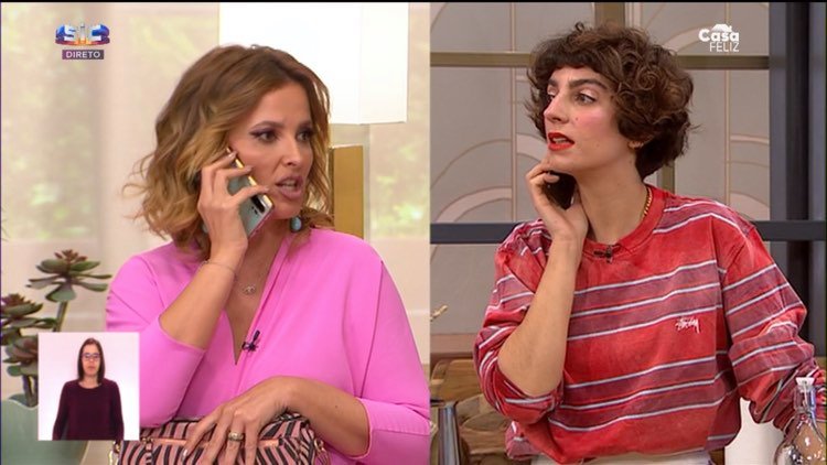 Cristina Ferreira faz &#8220;chamada&#8221; para Joana Barrios em direto&#8230; com o telemóvel ao contrário