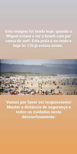 Débora Monteiro incrédula com fotografia que mostra praia repleta: &#8220;Às 11h já estava assim&#8230;&#8221;