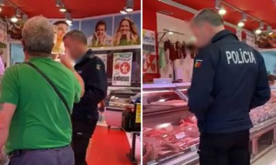 Video: Cliente de talho confronta agente da PSP às compras sem usar máscara