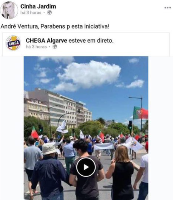 Cinha Jardim assume apoio ao partido Chega: &#8220;Onde está o problema?&#8221;
