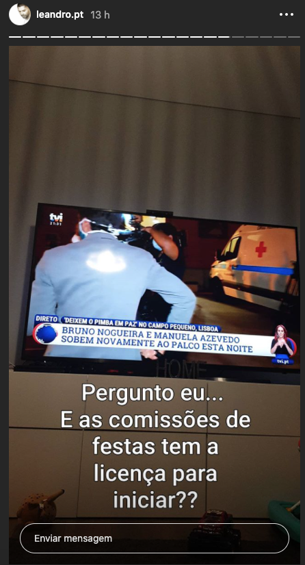 Após espectáculo de Bruno Nogueira, Leandro questiona: &#8220;E as comissões de festas têm licença para iniciar?&#8221;
