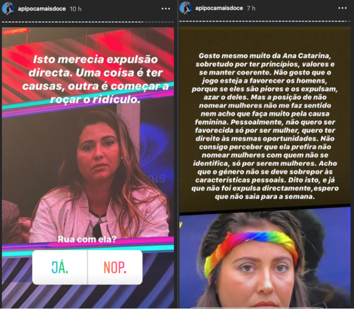 Big Brother: Pedro Crispim &#8220;aplaude&#8221; atitude de Ana Catharina: &#8220;Nem pestanejou ao ser confrontada&#8230;&#8221;