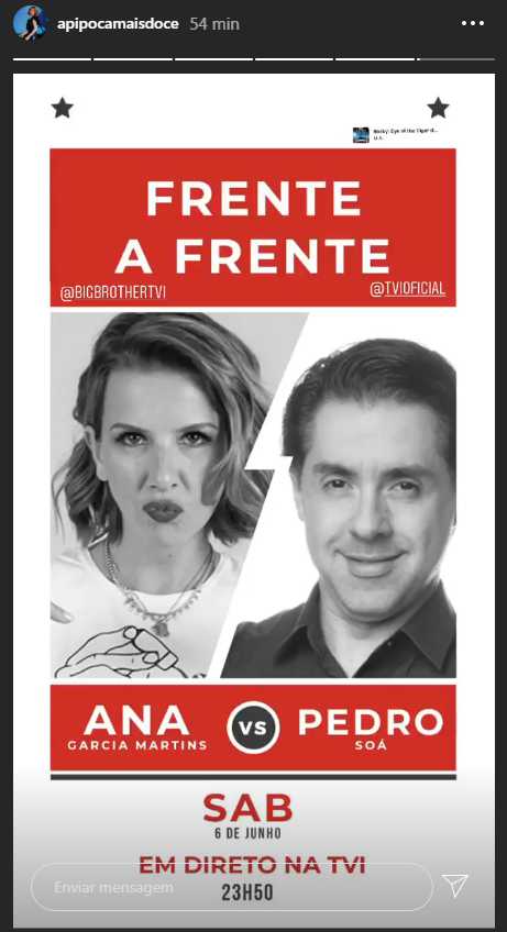 Big Brother: Pedro Soá frente-a-frente com Ana Garcia Martins no &#8220;Extra&#8221;