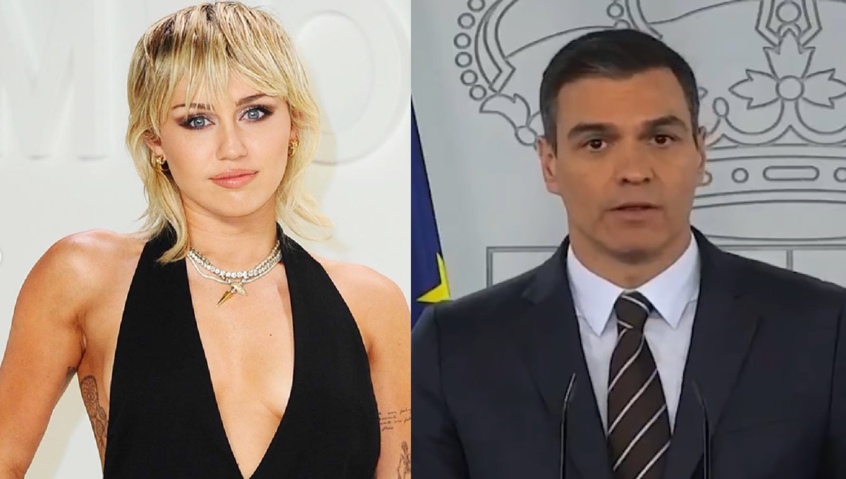 A troca de mensagens viral entre Pedro Sánchez e Miley Cyrus. Cantora apelou ao Governo espanhol