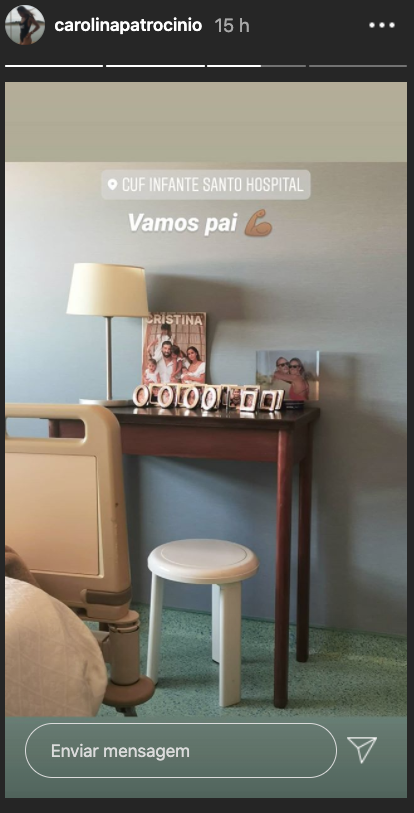 Carolina Patrocínio visita o pai no hospital e deixa mensagem especial