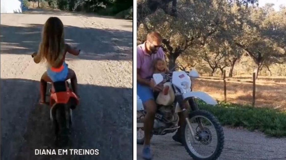 Video: Carolina Patrocínio mostra filha mais velha a aprender a andar de mota