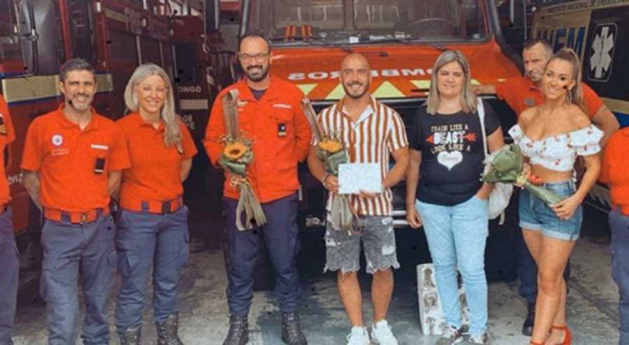 Fãs de Daniel Monteiro e Iury entregam donativos aos Bombeiros de Valongo