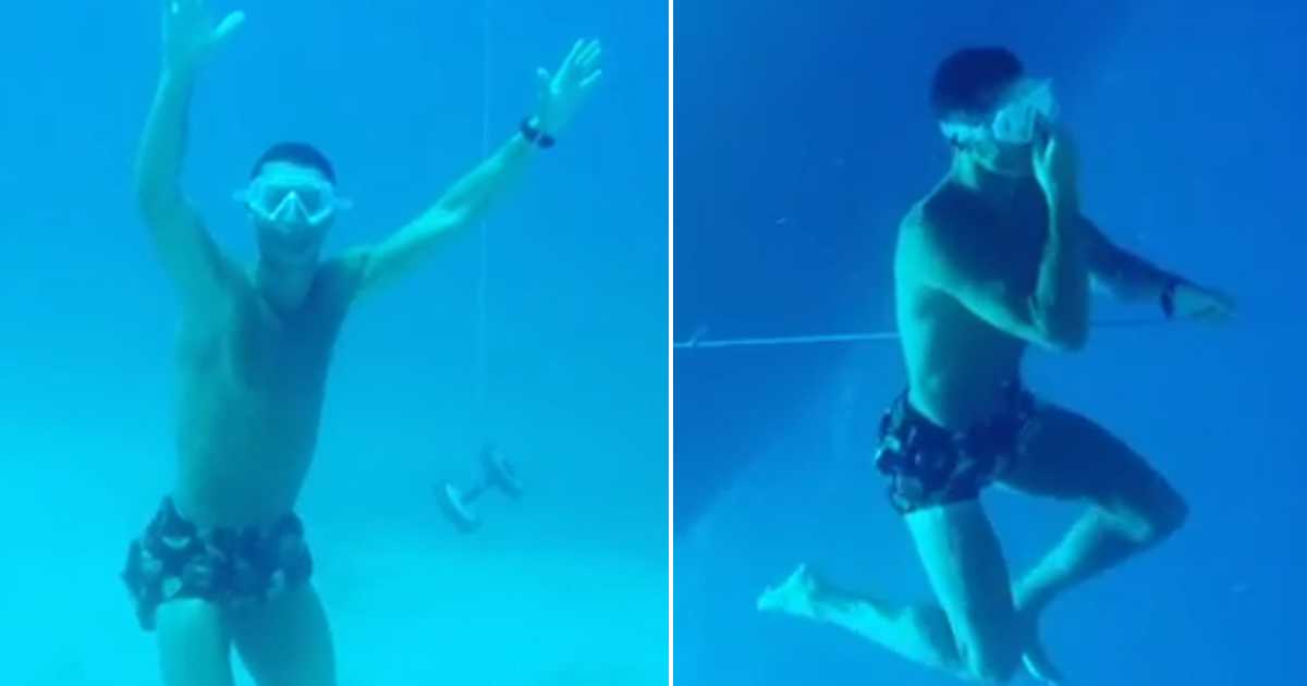 Video: Cristiano Ronaldo mostra-se no fundo do mar e atira: &#8220;Não tentem fazer isto&#8230;&#8221;