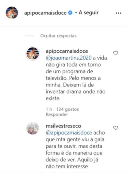 Big Brother: Ana Garcia Martins reage às críticas a Teresa Guilherme na gala: &#8220;Deixem lá de inventar&#8230;&#8221;