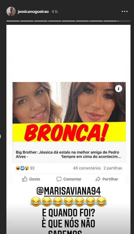 Jéssica deu estalo a amiga de Pedro Alves? Ex-Big Brother já reagiu&#8230;