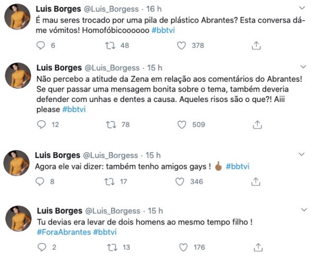 Luís Borges arrasa André Abrantes e atira: &#8220;É mau seres trocado por uma pila de plástico?&#8221;