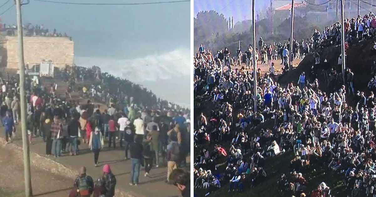 Multidão na Nazaré para ver ondas gigantes alvo de críticas: &#8220;Depois admiram-se&#8230;&#8221;