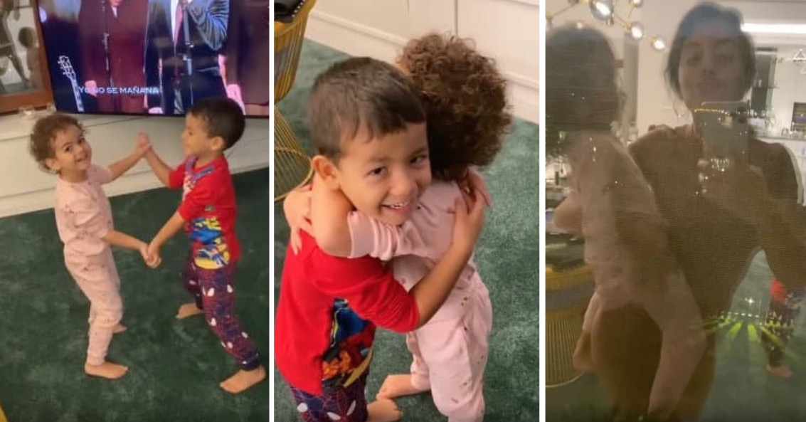 Video: Em casa, Georgina Rodríguez mostra dança &#8220;ternurenta&#8221; entre os filhos