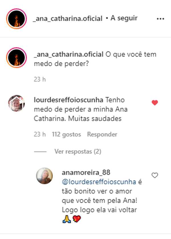 Mãe de Diogo Cunha confessa: &#8220;Tenho medo de perder a minha Ana Catharina&#8230;&#8221;