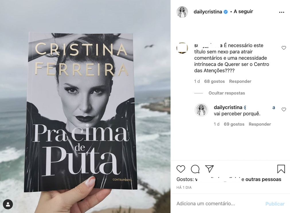&#8220;É necessário este título sem nexo&#8230;?&#8221;: Confrontada por fã, Cristina Ferreira dá resposta