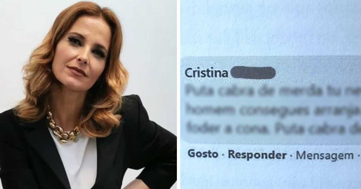 Cristina Ferreira denuncia mensagem de ódio que recebeu: &#8220;Nem homem arranjas para te fo***&#8221;