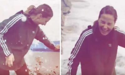 Em passeio na praia, Cristina Ferreira &#8220;apanha banho&#8221; de onda marota
