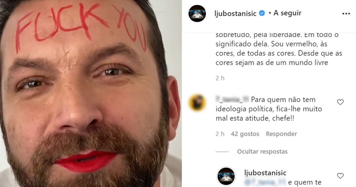 #VermelhoEmBelém: Ljubomir Stanisic partilha vídeo, recebe crítica e dá resposta: &#8220;Só te apetece criticar?&#8221;