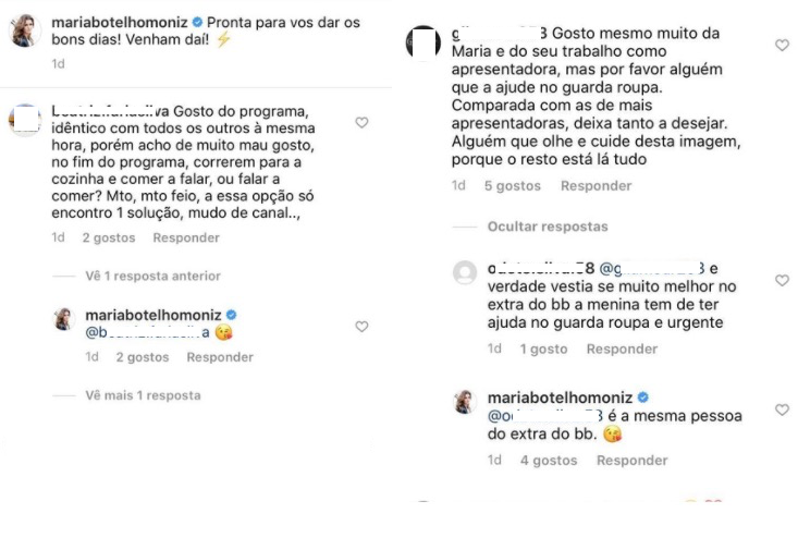 Maria Botelho Moniz reage a críticas sobre programa e roupa escolhida: &#8220;Alguém a ajude&#8230;&#8221;