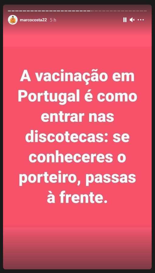 Marco Costa sobre vacinação em Portugal: &#8220;É como nas discotecas, se conheceres o porteiro&#8230;&#8221;