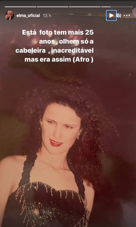 Divertida, Elma Aveiro recorda foto antiga: &#8220;Olhem só a cabeleira, inacreditável&#8230;&#8221;