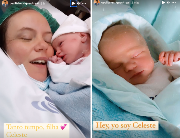 Cecilia Henriques já foi mãe e partilhou com os fãs a primeira foto da filha