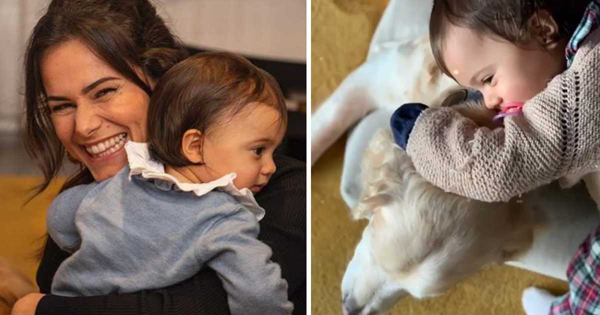 Cláudia Vieira derretida com os abraços da filha aos cães: &#8220;Amor que não dá para descrever&#8230;&#8221;