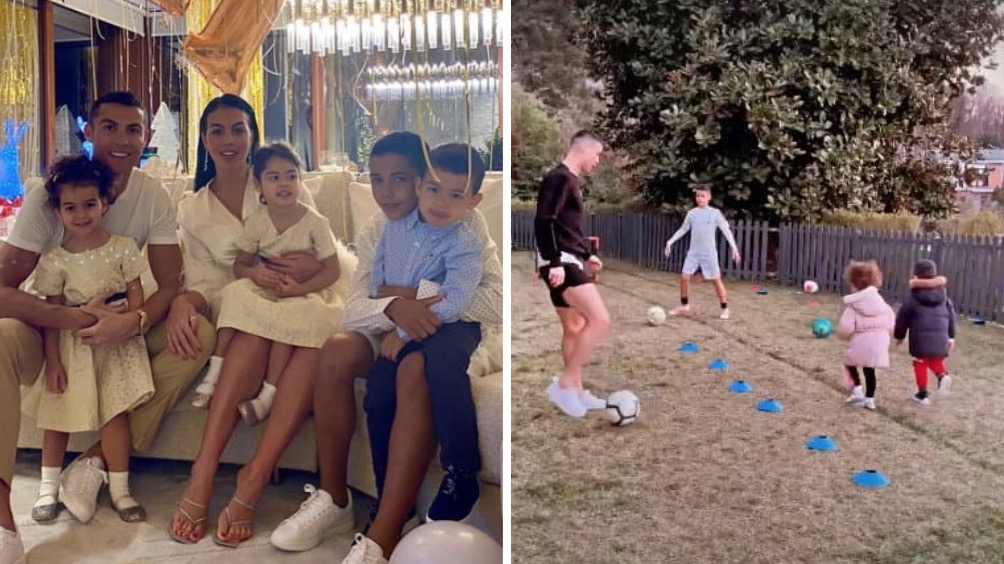 Dia do Pai: Georgina Rodríguez revela vídeo &#8220;encantador&#8221; de Cristiano Ronaldo com os filhos