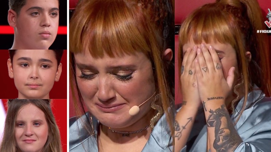 The Voice Kids: Carolina Deslandes não contém as lágrimas: &#8220;Desculpem&#8230;&#8221;